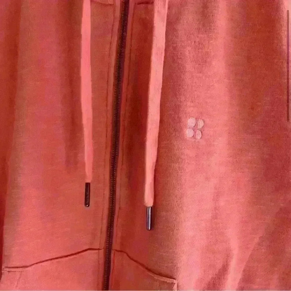 Sweaty Betty Zip Hoodie 100% Cotton Loungewear Activewear Pink Medium - Picture 5 of 8